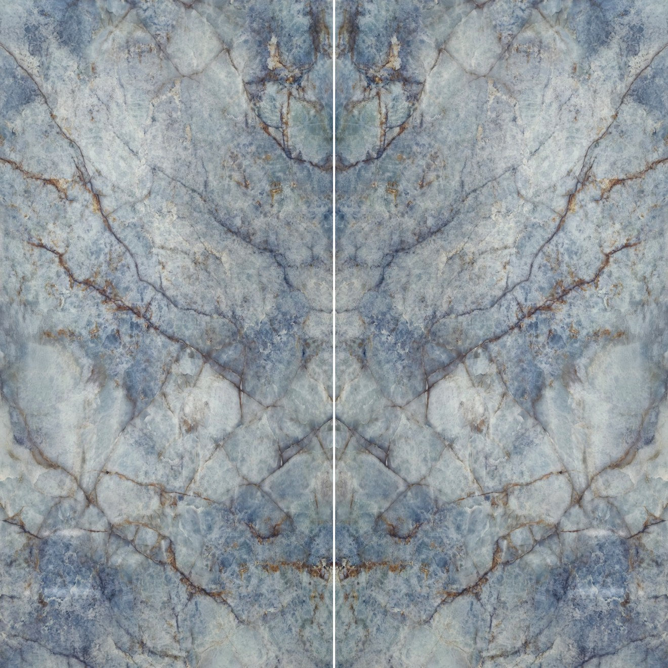 Bedrosians Nouvel 64" x 127" Bookmatch Slab Mineral Surface 2cm Polished Imperial Azul
