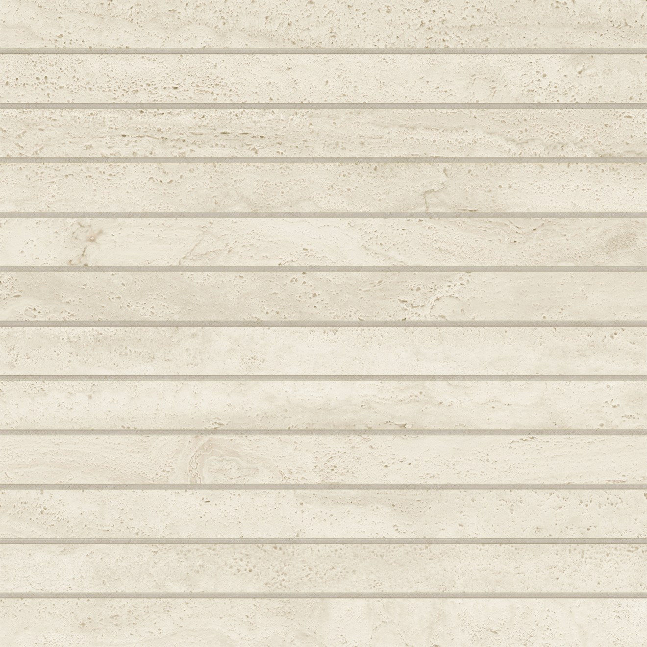 Bedrosians Tivoli 1" x 12" Mosaic 12" x 12"  Crema