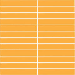 Daltile Color Wheel Mosaic 1'' x 6'' Straight 12'' x 10'' Glossy Mustard