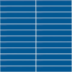 Daltile Color Wheel Mosaic 1'' x 6'' Straight 12'' x 10'' Glossy Sea Breeze