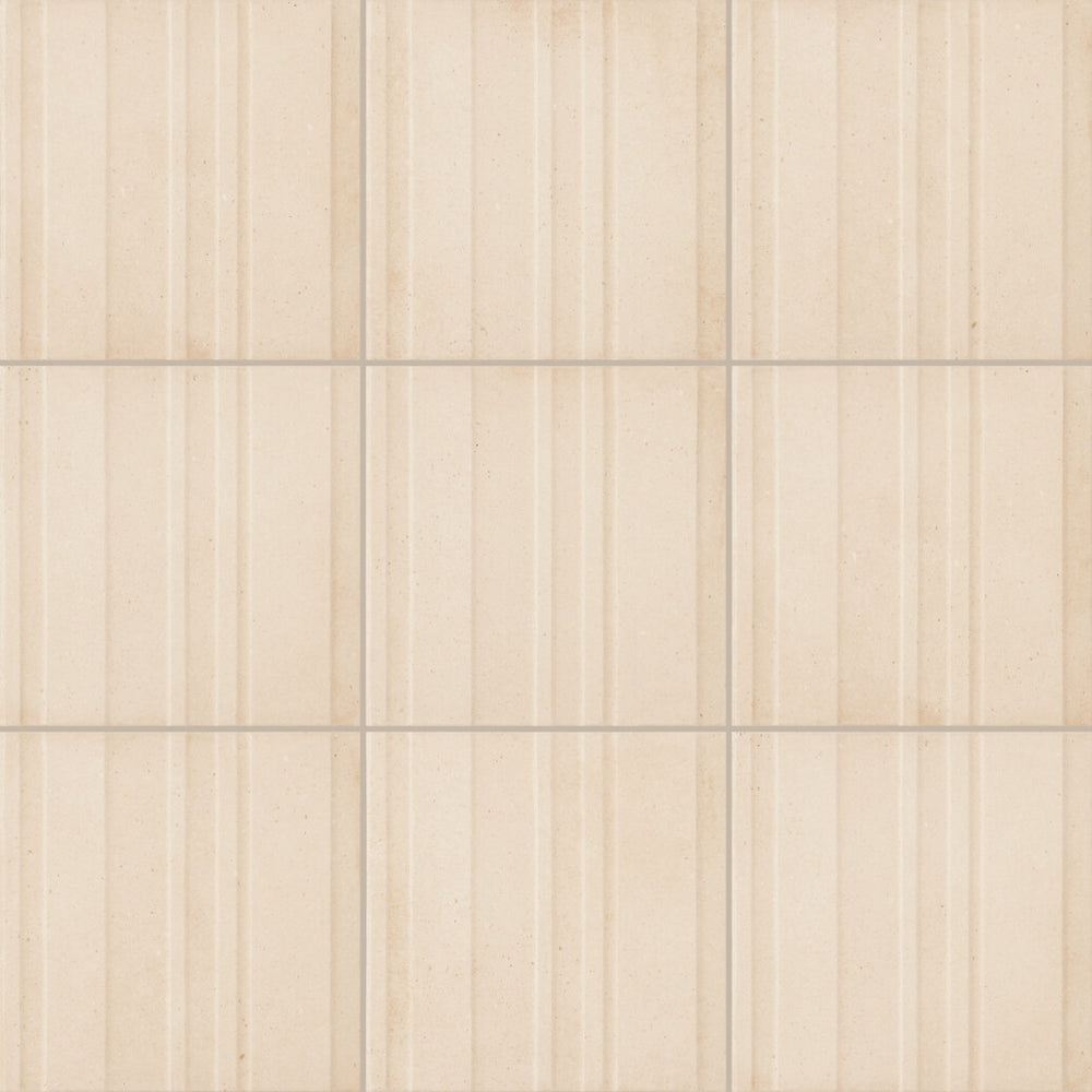 Marazzi Crafthouse 8" x 8" Fluted Matte Pomice
