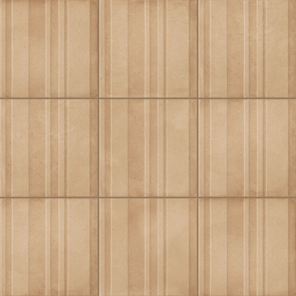 Marazzi Crafthouse 8" x 8" Fluted Matte Rattan