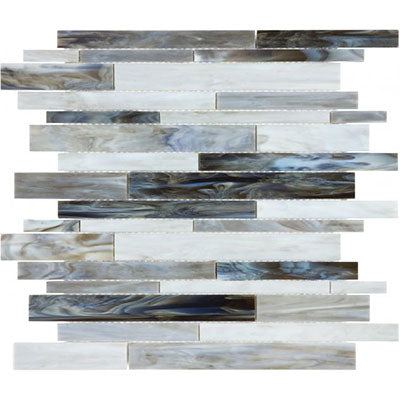 Chesapeake Ornamental Glass Random Strip Mosaic Alabastro