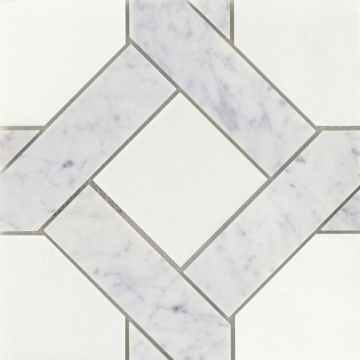 Emser Alluro 9"x9" Mini Manor Silver