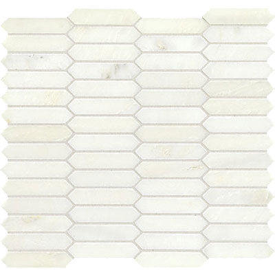 American Olean Candora Linear Hex Mosaic Polished Vestal White