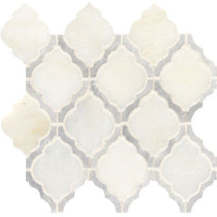 American Olean Candora Mini Arabesque Mosaic Polished Vestal White Blend