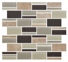 American Olean Color Appeal 12.75" X 11.75" Glass/Stone Blends Canyon Trail