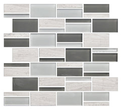 American Olean Color Appeal 12.75" X 11.75" Glass/Stone Blends Mountain Morning