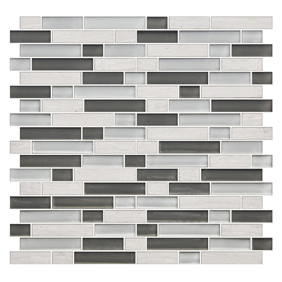 American Olean Color Appeal 11.75" X 12.5" Glass/Stone Blends Mountain Morning