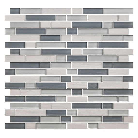 American Olean Color Appeal 11.75" X 12.5" Glass/Stone Blends Sea Cliff