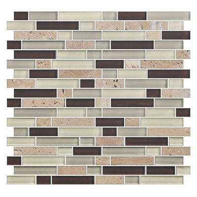 American Olean Color Appeal 11.75" X 12.5" Glass/Stone Blends Canyon Trail