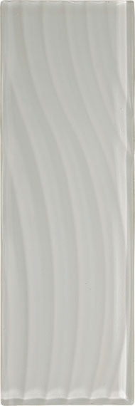 American Olean Color Appeal Abstracts 4" X 12" Wavy Glass Tile Pearl
