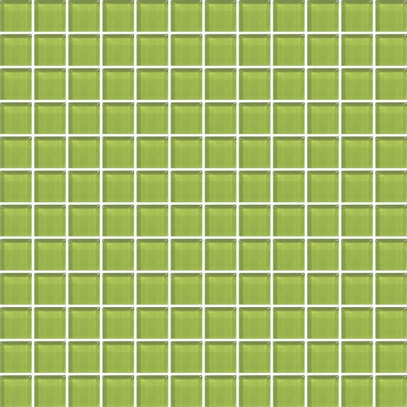 American Olean Color Appeal 11.75" X 11.75" Glass Mosaics Lime Green