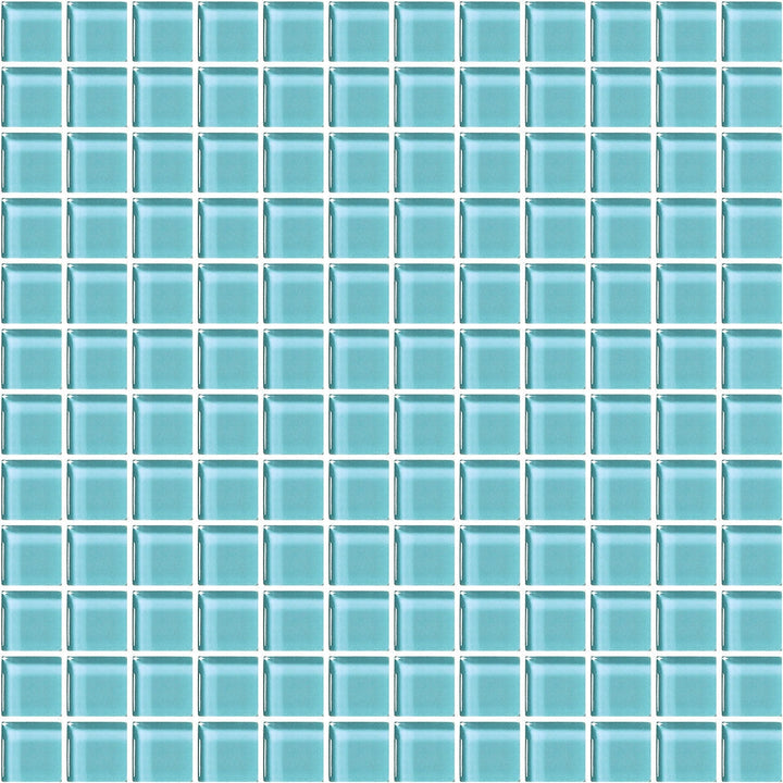 American Olean Color Appeal 11.75" X 11.75" Glass Mosaics Fountain Blue