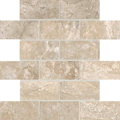 American Olean Laurel Heights 2" X 4" Brick Joint Mosaic Elevated Beige