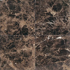 American Olean Marble & Onyx 12" X 12" Emperador Dark