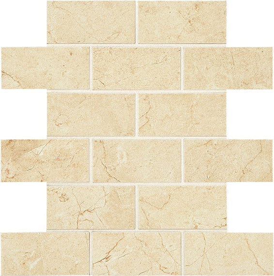 Chesapeake Mirasol 2" x 4" Brick Mosaic Crema Laila