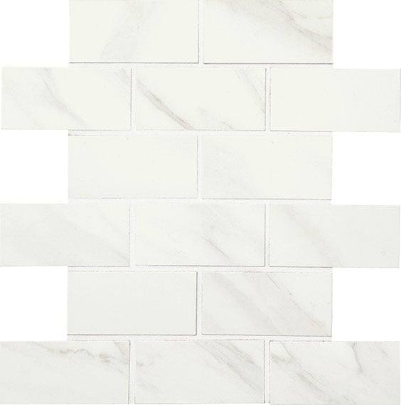 Chesapeake Mirasol 2" x 4" Brick Mosaic Bianco Carrara