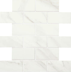 Chesapeake Mirasol 2" x 4" Brick Mosaic Bianco Carrara