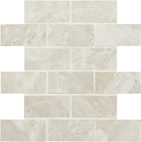 Chesapeake Mirasol 2" x 4" Brick Mosaic Silver Marble