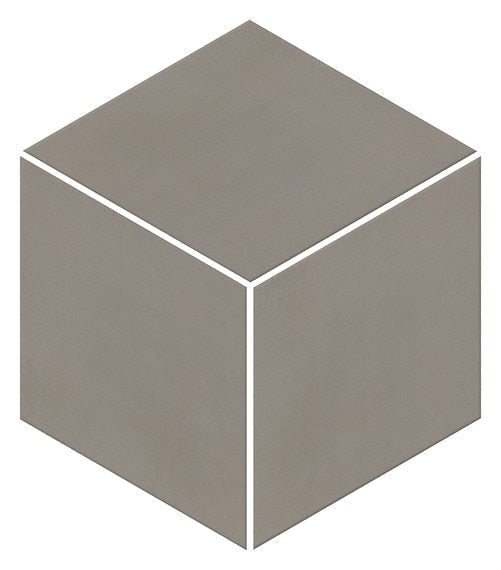 American Olean Neoconcrete 11.5" X 11.5" 3D Cube Mosaic Medium Gray