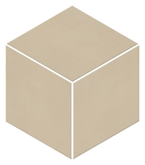American Olean Neoconcrete 11.5" X 11.5" 3D Cube Mosaic Beige