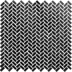 American Olean Novelty 12.5" X 12.5" Herringbone 3D Effect Fusion Glass Mosaic Onyx