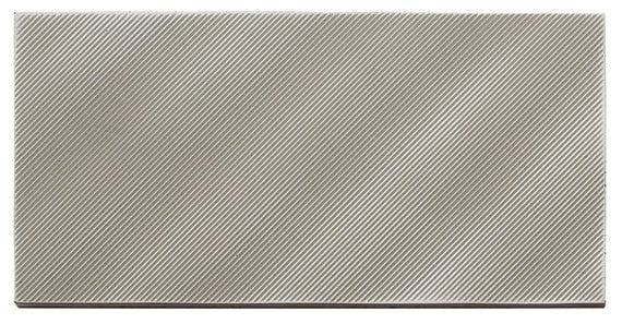 American Olean Refined Metals 4.25" X 8.5" Linear Wave Gloss Stainless