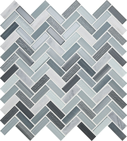 Chesapeake Marina 0.62" X 2" Herringbone Mosaic Zen