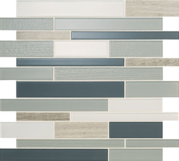 American Olean Serentina 13" X 12" Random Interlocking Tranquility
