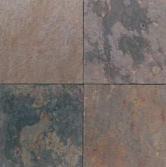 American Olean Slate 12" X 12" Indian Multicolor
