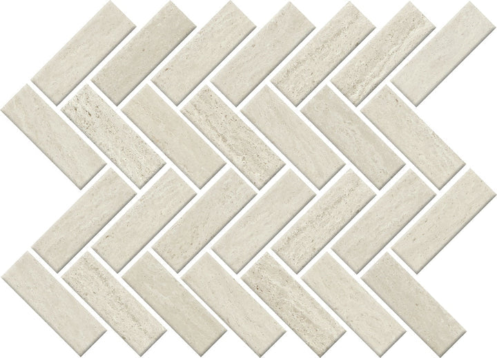 American Olean Sunset Falls 9" X 12" Herringbone Mosaic White