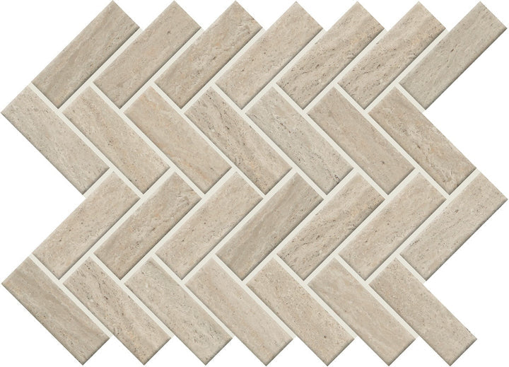 American Olean Sunset Falls 9" X 12" Herringbone Mosaic Beige