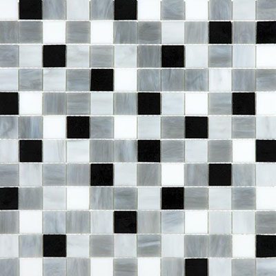 Chesapeake Ornamental Glass 1" x 1" Mosaic Arabescato