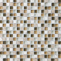 Chesapeake Stone Glass 0.62" X 0.62" Mosaic Bamboo