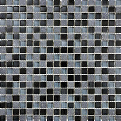 Chesapeake Slate Glass 0.62" x 0.62" Mosaic Black Timber