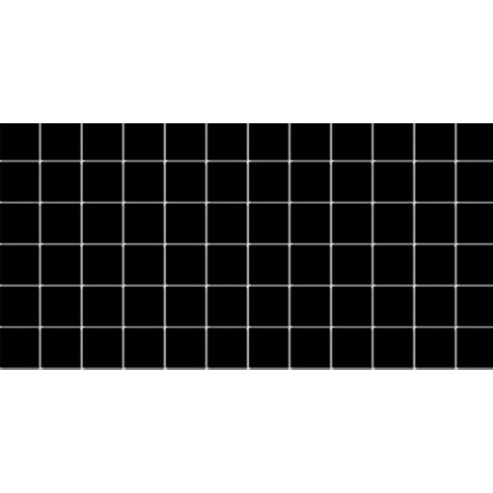 American Olean Color Story 12" X 24" Dot mounted Mosaic Gloss Black
