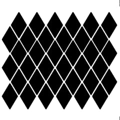 American Olean Color Story 12" X 13" Harlequin Dot mounted Mosaic Gloss Black