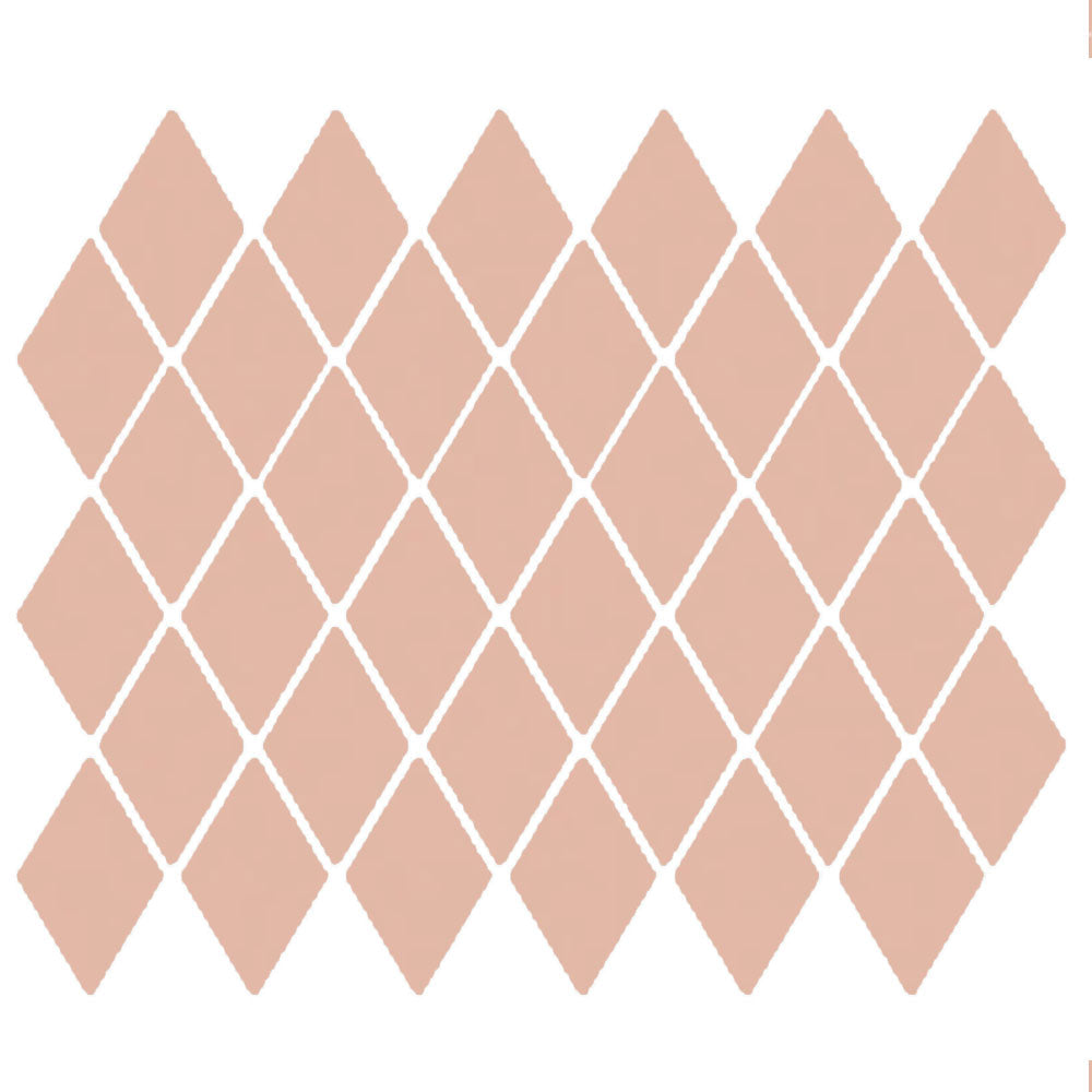 American Olean Color Story 12" X 13" Harlequin Dot mounted Mosaic Blush