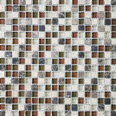 Chesapeake Stone Glass 0.62" X 0.62" Mosaic Cabernet