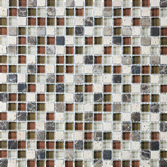 Chesapeake Stone Glass 0.62" X 0.62" Mosaic Cabernet