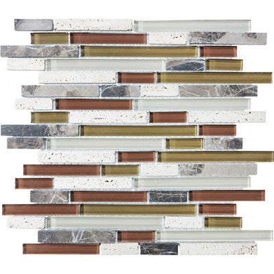 Chesapeake Stone Glass Linear Blend Mosaic Cabernet