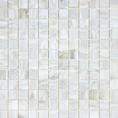 Chesapeake Ornamental Glass 1" x 1" Mosaic Calacatta