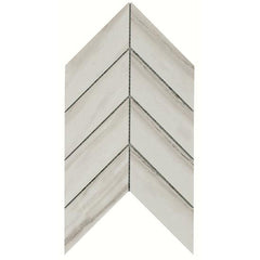 American Olean Ideology 2" X 5" Chevron Polished Calacatta Grey