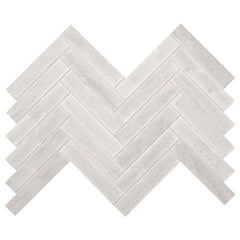 American Olean Ascend Stone 1" X 6" Mosaics Chevron Candid Heather