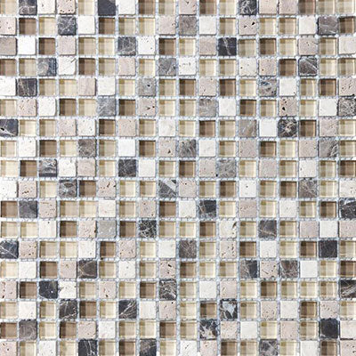 Chesapeake Stone Glass 0.62" X 0.62" Mosaic Cappuccino