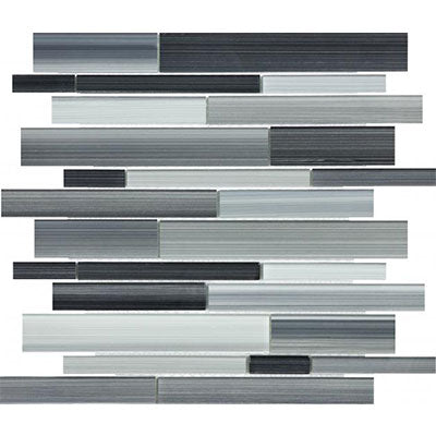Chesapeake Fused Glass Random Strip Mosaic Carbon