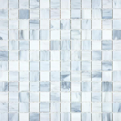 Chesapeake Ornamental Glass 1" x 1" Mosaic Carrara