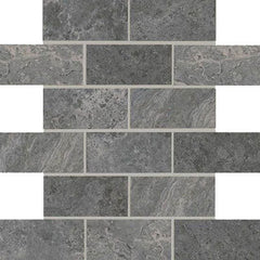 American Olean Laurel Heights 2" X 4" Brick Joint Mosaic Charcoal Crest