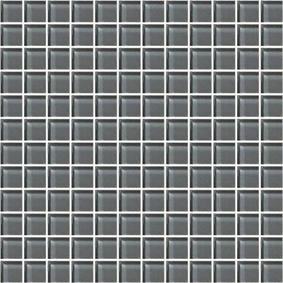 American Olean Color Appeal 11.75" X 11.75" Glass Mosaics Charcoal Gray